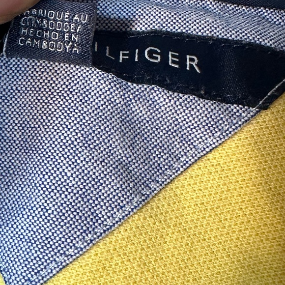 Pastel yellow Tommy hilfigher men polo shirt size medium - Picture 10 of 13